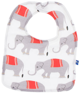 KicKee Pants Bib Set-Natural Indian Elephant/India Pure Stripe/Zebra Tiger, Kickee Pants, Bib Set, Black Friday, CM22, Cyber Monday, Els PW 5060, Els PW 8258, End of Year, End of Year Sale, I