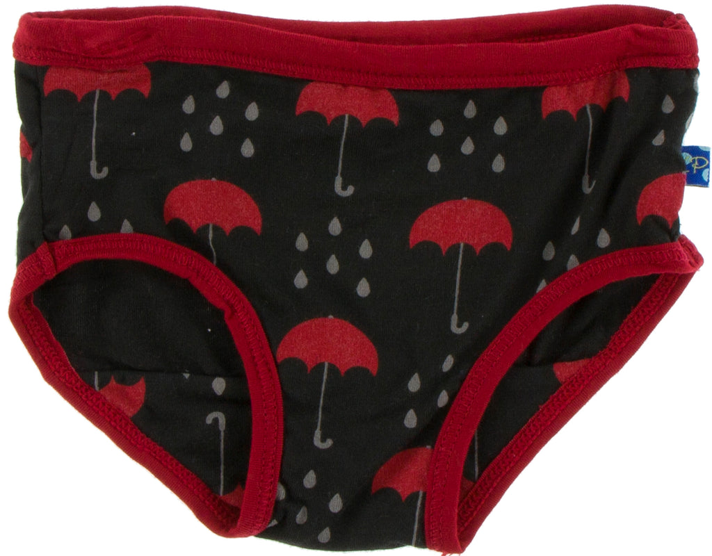 KicKee Pants Zebra Houndstooth & Umbrella and Rain Clouds Girl's