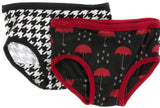 KicKee Pants Zebra Houndstooth & Umbrella and Rain Clouds Girl's Underwear Set-PRESALE, KicKee Pants, CM22, Els PW 8598, Girls Underwear, KicKee, KicKee Girls Underwear, KicKee London, KicKee