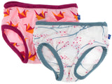 KicKee Pants Lotus Origami Crane & Natural Japanese Cherry Tree Girls Underwear Set, KicKee Pants, Black Friday, CM22, Cyber Monday, Els PW 8598, KicKee, KicKee Girls Underwear, KicKee Pants,