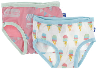 KicKee Pants Strawberry Carnival & Natural Ice Cream Girls Underwear Set, KicKee Pants, CM22, Els PW 8598, Girls Underwear, KicKee, KicKee Pants, KicKee Pants Natural Ice Cream, KicKee Pants 