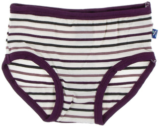 KicKee Pants Tuscan Vineyard Stripe & Wine Grapes Saffron Girl Underwear Set, KicKee Pants, Black Friday, CM22, Cyber Monday, Els PW 8258, Els PW 8598, End of Year, End of Year Sale, KicKee, 