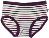 KicKee Pants Tuscan Vineyard Stripe & Wine Grapes Saffron Girl Underwear Set, KicKee Pants, Black Friday, CM22, Cyber Monday, Els PW 8258, Els PW 8598, End of Year, End of Year Sale, KicKee, 