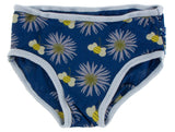 KicKee Pants Dew Philodendron & Navy Cornflower Bee Girls Underwear Set, KicKee Pants, Botany, CM22, Els PW 8598, KicKee, KicKee Botany, KicKee Pants, KicKee Pants Botany, KicKee Pants Dew Ph