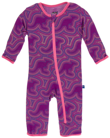 KicKee Pants Starfish Kangaroo Coverall with Zipper, KicKee Pants, CM22, Coverall, Fitted Coverall, kangaroo, KicKee, KicKee Coverall, KicKee Pants, KicKee Pants Coverall, KicKee Pants Covera