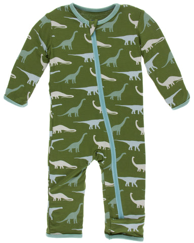 KicKee Pants Moss Sauropods Coverall with Zipper, KicKee Pants, Black Friday, CM22, Coverall with Zipper, Cyber Monday, Els PW 8258, End of Year, End of Year Sale, KicKee, KicKee Paleontology