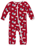 KicKee Pants Crimson Puppies and Presents Coverall with Zipper, KicKee Pants, All Things Holiday, Christmas, Christmas in July, CM22, Coverall with Zipper, Els PW 5060, Els PW 8258, End of Ye