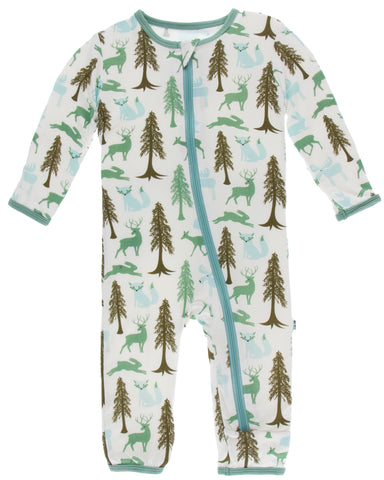 KicKee Pants Natural Woodland Holiday Coverall with Zipper, KicKee Pants, All Things Holiday, Christmas, CM22, Coverall with Zipper, Els PW 8258, End of Year, End of Year Sale, KicKee, KicKee