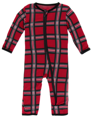 KicKee Pants Christmas Plaid 2019 Coverall with Zipper, KicKee Pants, All Things Holiday, Christmas, Christmas in July, Christmas Plaid, Christmas Plaid 2019, CM22, Coverall with Zipper, KicK