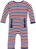KicKee Pants USA Stripe Coverall with Zipper, KicKee Pants, 4th of July, Black Friday, CM22, Coverall, Coverall with Zipper, Cyber Monday, Els PW 5060, Els PW 8258, End of Year, End of Year S