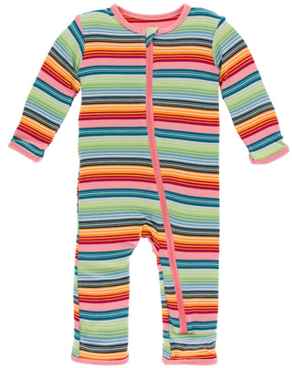KicKee Pants Cancun Strawberry Stripe Coverall with Zipper, KicKee Pants, Black Friday, Cancun Girl Stripe, CM22, Coverall with Zipper, Cyber Monday, Els PW 8258, End of Year, End of Year Sal