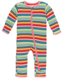KicKee Pants Cancun Strawberry Stripe Coverall with Zipper, KicKee Pants, Black Friday, Cancun Girl Stripe, CM22, Coverall with Zipper, Cyber Monday, Els PW 8258, End of Year, End of Year Sal