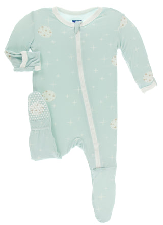 KicKee Pants Spring Sky Full Moon Footie with Zipper, KicKee Pants, CM22, Footie, Footie with Snaps, KicKee, KicKee Footie, KicKee Footie with Zipper, KicKee Pants, KicKee Pants Astronomy, Ki
