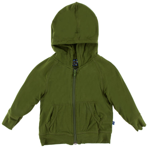 KicKee Pants Solid Pesto Lightweight Zip-Front Hoodie, KicKee Pants, CM22, Double Ruffle Zip Front Hoodie, KicKee, KicKee Pants, KicKee Pants Hoodie, KicKee PAnts Solid Pesto, KicKee Pants So