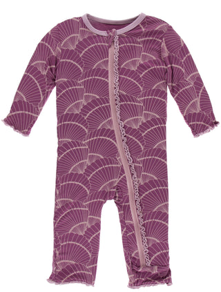 KicKee Pants Shell Fossils Muffin Ruffle Coverall with Zipper, KicKee Pants, Black Friday, CM22, Coverall with Zipper, Cyber Monday, Els PW 5060, Els PW 8258, End of Year, End of Year Sale, K