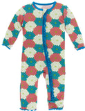 KicKee Pants Tropical Flowers Muffin Ruffle Coverall with Zipper, KicKee Pants, Black Friday, Brazil, CM22, Cyber Monday, Els PW 5060, Els PW 8258, End of Year, End of Year Sale, KicKee, KicK
