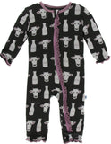 KicKee Pants Zebra Tuscan Cow Muffin Ruffle Coverall with Zipper, KicKee Pants, Black Friday, CM22, Coverall, Coverall with Zipper, Cyber Monday, Els PW 5060, Els PW 8258, End of Year, End of