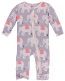KicKee Pants Feather Indian Elephant Muffin Ruffle Coverall with Zipper, Kickee Pants, Black Friday, CM22, Coverall, Coverall with Zipper, Cyber Monday, Els PW 5060, Els PW 8258, End of Year,