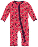 KicKee Pants Red Ginger Aliens w/Flying Saucers Muffin Ruffle Coverall with Zipper, KicKee Pants, cf-size-12-18-months, cf-type-muffin-ruffle-coverall, cf-vendor-kickee-pants, CM22, Coverall,