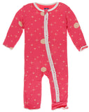 KicKee Pants Red Ginger Full Moon Muffin Ruffle Coverall with Zipper, KicKee Pants, CM22, Coverall, KicKee, KicKee Pants, KicKee Pants Astronomy, KicKee Pants Coverall, KicKee Pants Coverall 