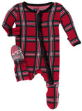 KicKee Pants Christmas Plaid 2019 Muffin Ruffle Footie with Zipper, KicKee Pants, All Things Holiday, Christmas, Christmas in July, Christmas Plaid, Christmas Plaid 2019, CM22, Els PW 5060, E