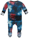 KicKee Pants Red Ginger Galaxy Muffin Ruffle Footie with Zipper, KicKee Pants, CM22, Footie with Zipper, KicKee, KicKee Footie with Zipper, KicKee Pants, KicKee Pants Astronomy, KicKee PAnts 