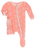 KicKee Pants Blush Happy Tornado Classic Ruffle Footie with Zipper, KicKee Pants, Black Friday, Blush Happy Tornado, Blush Tornado, Classic Ruffle Footie, Classic Ruffle Footie with Zipper, C