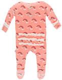 KicKee Pants Blush Rainbow Classic Ruffle Footie with Zipper, KicKee Pants, Black Friday, Blush Rainbow, Classic Ruffle Footie, Classic Ruffle Footie with Zipper, CM22, Cyber Monday, Els PW 8