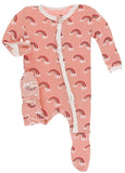 KicKee Pants Blush Rainbow Classic Ruffle Footie with Zipper, KicKee Pants, Black Friday, Blush Rainbow, Classic Ruffle Footie, Classic Ruffle Footie with Zipper, CM22, Cyber Monday, Els PW 8
