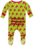 KicKee Pants Meadow Chili Pepper Layette Classic Ruffle Footie with Zipper, KicKee Pants, Black Friday, Chili Pepper, Classic Ruffle Footie with Zipper, CM22, Cyber Monday, Els PW 5060, Els P