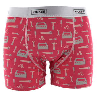 KicKee Pants Flag Red Construction Men's Boxer Brief, KicKee Pants, CM22, Els PW 8598, Everyday Heroes, KicKee, KicKee Men's Boxer Briefs, KicKee Pants Everyday Heroes, KicKee Pants Flag Red 