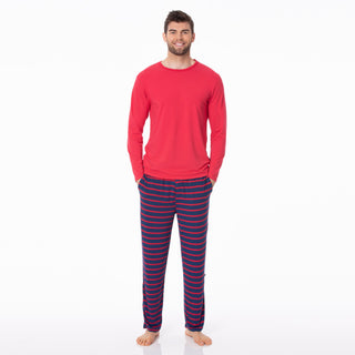 KicKee Pants Everyday Heroes Navy Stripe Men's Pajama Pants, KicKee Pants, CM22, Everyday Heroes, KicKee, KicKee Pants Everyday Heroes, KicKee Pants Everyday Heroes Navy Stripe, KicKee Pants 