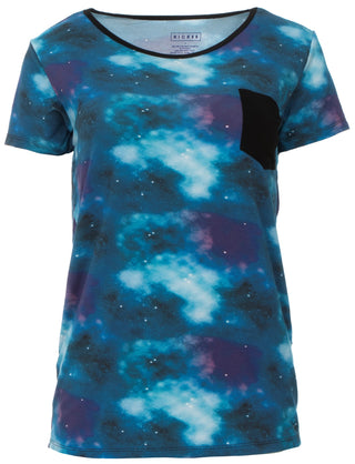 KicKee Pants Wine Grapes Galaxy Women's S/S Loosey Goosey Tee with Pocket, KicKee Pants, CM22, KicKee, KicKee Pants, KicKee Pants Astronomy, KicKee Pants Wine Grapes Galaxy, KicKee Pants Wine