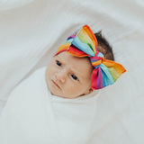Baby Bling Rainbow Bright Printed Knot Headband *Basically Bows & Bowties EXCLUSIVE*, Baby Bling, Baby Bling, Baby Bling Bows, Baby Bling Collaboration, Baby bling Exclusive Headband, Baby Bl
