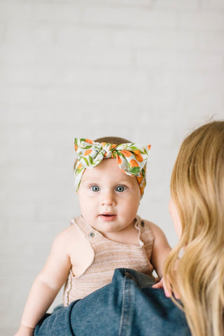 Baby Bling Tropicana Printed Knot Headband Basically Bows Bowties
