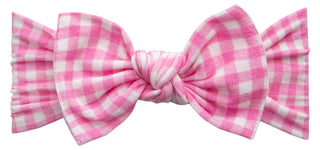 Baby Bling Pink Check Printed Knot Headband, Baby Bling, Baby Baby Bling Headbands, Baby Bling, Baby Bling Bows, Baby bling Gingham Headband, Baby Bling Headband, Baby Bling Pink Check Headba