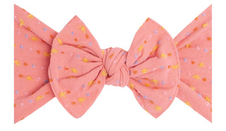 Baby Bling Coral Rainbow Dot Patterned Shabby Knot Headband, Baby Bling, Baby Baby Bling Headbands, Baby Bling, Baby Bling  Coral Rainbow Dot Patterned Shabby Knot Headband, Baby Bling Coral 