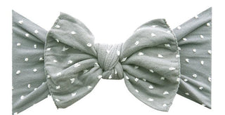 Baby Bling Grey Shabby Dot Patterned Knot Headband, Baby Bling, Baby Bling, Baby Bling Bows, Baby Bling Fall 2019 Release, Baby Bling Grey, Baby Bling Grey Shabby Dot Patterned Knot Headband,