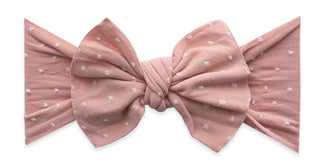 Baby Bling Mauve Shabby Dot Patterned Knot Headband, Baby Bling, Baby Bling, Baby Bling Bows, Baby Bling Fall 2019 Release, Baby Bling headband, Baby Bling Headbands, Baby Bling Mauve, Baby B