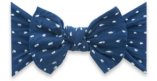 Baby Bling Navy Shabby Dot Patterned Knot Headband, Baby Bling, Baby Bling, Baby Bling Bows, Baby Bling Fall 2019 Release, Baby Bling headband, Baby Bling Headbands, Baby Bling Navy, Baby Bli