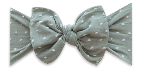 Baby Bling Sage Shabby Dot Patterned Knot Headband, Baby Bling, Baby Bling, Baby Bling Bows, Baby Bling Fall 2019 Release, Baby Bling Headband, Baby Bling Patterned Knot Headband, Baby Bling 