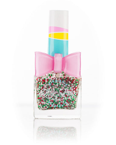 Peppermint Sprinkles Glitter Scented Nail Polish, Little Lady Products, All Things Holiday, Christmas, Christmas Nail Polish, Little Lady Glitter Nail Polish, Little LAdy Peppermit Sprinkles 