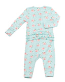 Angel Dear Petite Rose Ruffle Front Bamboo Romper, Angel Dear, angel Dear, Angel Dear Flamingos, Angel Dear Flamingos Ruffle Front Bamboo Romper, Angel Dear Petite Rose, Angel Dear Petite Ros