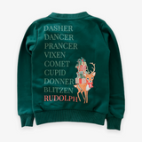 Velvet Fawn Gangs All Deer Classic Pullover in Evergreen - Adult, Velvet Fawn, All Things Holiday, Christmas, Christmas Clothing, Christmas Shirt, Christmas Sweatshirt, CM22, Gangs All Deer C