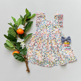 Pink Chicken Liv Dress - Tile Mosaic, Pink Chicken, Liv Dress, Pink Chicken, Pink Chicken Liv, Pink Chicken Liv Dress, Pink chicken Multi Tile Mosaic, Pink Chicken Resort 2021, Pink Chicken T