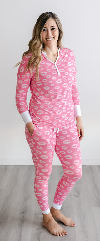 Little Sleepies Pink Kisses Two-Piece Women's Bamboo Pajama Set, Little Sleepies, CM22, Little Sleepies Pink Kisses, Little Sleepies Pink Kisses Two-Piece Women's Bamboo Pajama Set, Little Sl