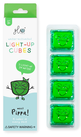 Pippa - Green Light Up Cubes, Glo Pals, cf-type-light-up-cubes, cf-vendor-glo-pals, EB Boys, EB Girls, Glo Pal, Glo Pals, Glo Pals Character, Glo Pals Light Up Cubes, Glo Pals Light Up Cubes 
