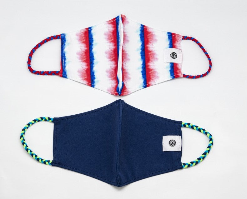 Pom Masks by Pomchies Liberty Tie Dye / Solid Navy Basically Bows