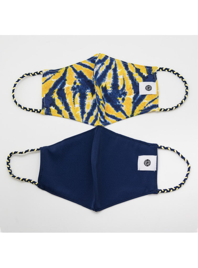 Pom Masks by Pomchies Sunshine Tie Dye / Solid Navy Blue Basically