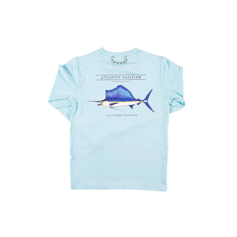Prodoh Atlantic Sailfish L/S Performance Shirt in Tanager Turquoise, Prodoh, cf-size-6-months, cf-type-sunshirt, cf-vendor-prodoh, CM22, JAN23, Prodoh, Prodoh Atlantic Sailfish Performance Sh